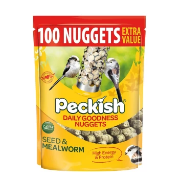 Peckish Daily Goodness - 100 Seed & Mealworm Nuggets for Wild Birds