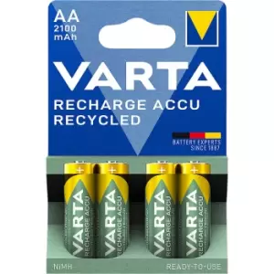 VARTA Battery, rechargeable, AA, 2100 mAh, pack of 4, 10+ packs