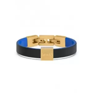 Bond Street 10mm Squared Logo Blue Gents Bracelet UMB03031STJB