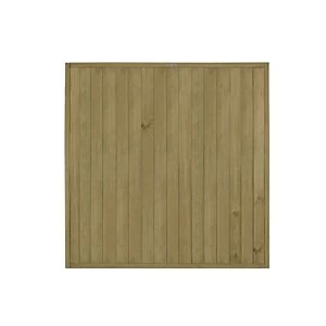 Forest Garden Pressure Treated Tongue & Groove Vertical Fence Panel - 6 x 6ft Pack of 3