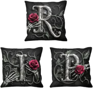 Spiral R.I.P. set of 3 Pillows black
