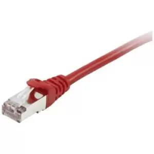 Equip 605526 RJ45 Network cable, patch cable CAT 6 S/FTP 10.00 m Red gold plated connectors