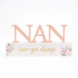Peaches & Cream Mantel Plaque Nan Love You Always
