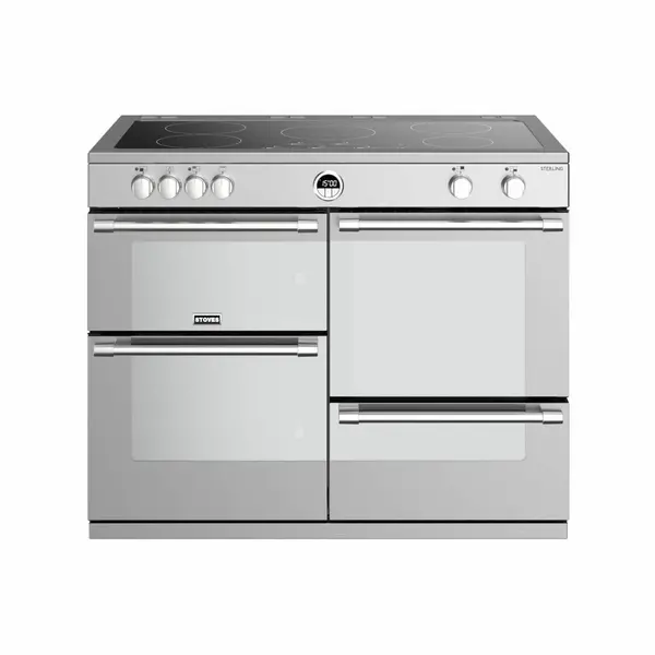 Stoves Sterling ST STER S1100Ei MK22 SS 100cm Electric Range Cooker with Induction Hob - Stainless Steel - A Rated