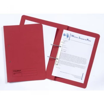 Guildhall Foolscap 315gm2 35mm Spine Manilla Transfer File Red Pack of 50