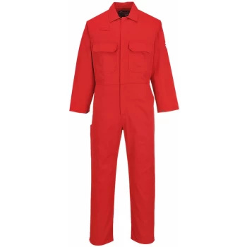 Portwest - BIZ1 Red Sz XS R Bizweld Flame Retardant Welder Overall Coverall Safety Boiler Suit