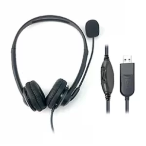 HIHO 218B Binaural USB-A Stereo Headset with Boom Mic