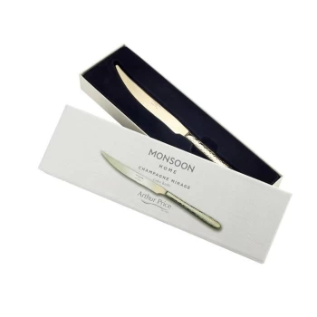 Arthur Price Monsoon 'Champagne Mirage' stainless steel cake knife, cutlery for luxury home dining - Metallics