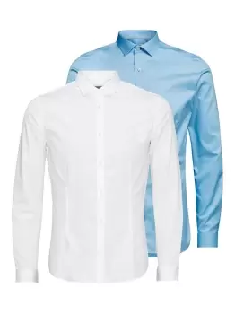 JACK & JONES 2-pack Satin Super Slim Fit Shirt Men Blue