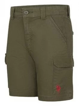 U.S. Polo Assn. Boys Cargo Shorts - Khaki, Size 14-15 Years