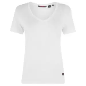 Superdry Bumont V Neck T Shirt - White