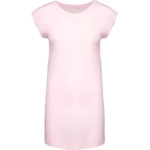 Kariban Womens/Ladies T-Shirt Dress (L/XL) (Pale Pink)