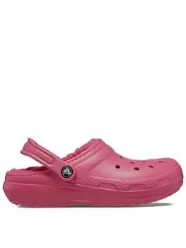 Crocs Classic Lined Clogs - Hyper Pink, Size 7, Women