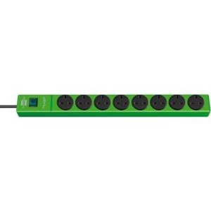 Brennenstuhl Multi Socket Hugo 8 Socket, 3m, Green
