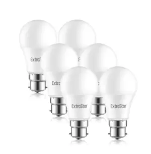 12W LED Globe Bulb B22 Warm White 3000K pack of 6