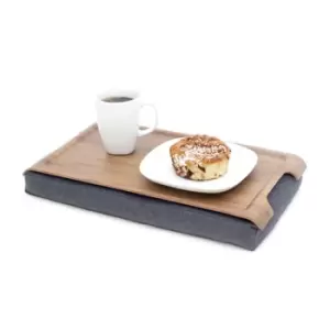 Laptray Mini Anti-slip Walnut Wood Tray with Salt & Pepper Cushion