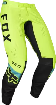 FOX 360 Dier Motocross Pants, black-yellow, Size 32, black-yellow, Size 32