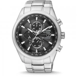 Citizen Eco-Drive Mens Stainless Steel Chronograph Watch AT8011-55E