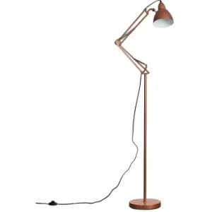 Minisun - Noya Adjustable Reading Floor Lamp - Copper - No Bulb