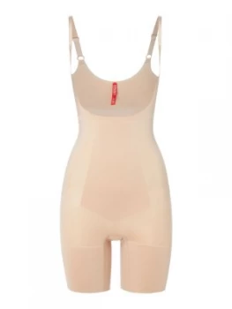 Spanx Oncore open bust mid thigh bodysuit Nude