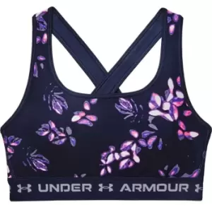 Under Armour Armour Crossback Mid Crossback Print Sports Bra - Purple