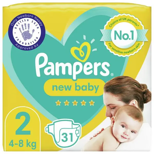Pampers New Baby Size 2 31 Nappies