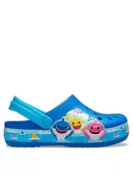 Crocs Classic Clogs Toddler Baby Shark, Blue, Size 4 Younger
