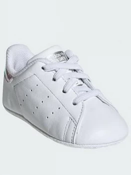 adidas Originals Stan Smith Toddler Trainers - White Sparkle, White/Sparkle, Size 4