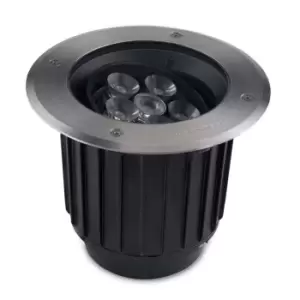 Gea Outdoor LED Recessed Ground Uplight Stainless Steel Polished 18.5cm 1777lm 61deg. 4000K IP67