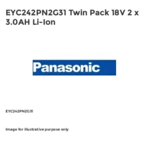 Panasonic EYC242PN2G31 Twin Pack 18V 2 x 3.0AH Li-Ion