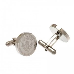 Stainless Steel Formed Crest Cufflinks - Manchester City FC