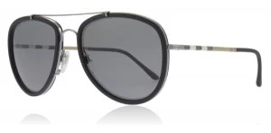 Burberry BE3090Q Sunglasses Gunmetal/Matte Black 1003T8 Polariserade 58mm