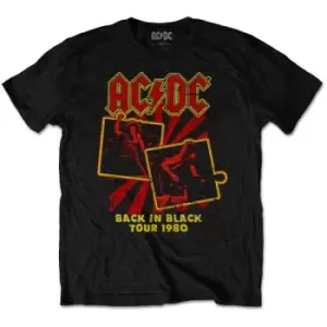 AC/DC - Back in Black Tour 1980 Unisex XX-Large T-Shirt - Black