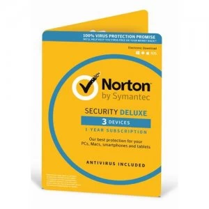 Norton Security Deluxe (3.0) 1 User (3 Devices) 12 Months Security Software (DVD Pack)