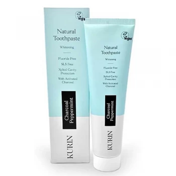 Kurin Fluoride Free Natural Charcoal Toothpaste - Mint 100ml