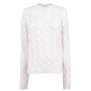 NA-KD Cable Knit Jumper - White 0001