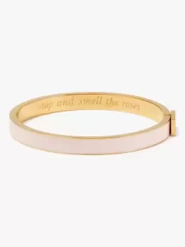 Kate Spade Stop And Smell The Roses Thin Idiom Bangle, Blush., One Size