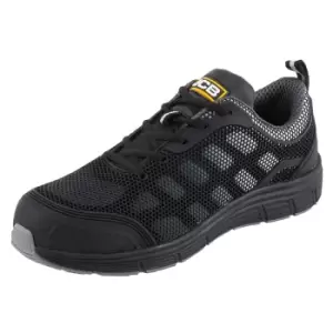 Cagelow Safety Work Trainer Shoes Black & Grey - Size 4 - JCB