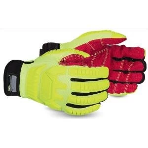 Superior Glove Clutch Gear Anti Impact Hi Vis XL Yellow Ref