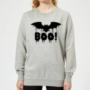 Boo Bat Womens Sweatshirt - Grey - 3XL