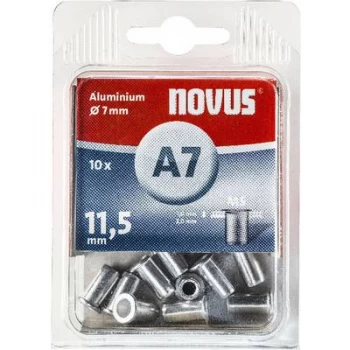 Novus 045-0042 Blind rivet nut (Ø x L) 7mm x 11.5mm M5 Aluminium Aluminium 10 pc(s)