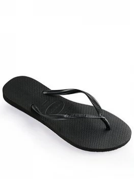 Havaianas Slim Flip Flop - Black, Size 6-7, Women