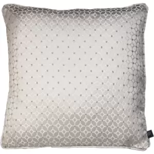 Prestigious Textiles - Frame Embroidered Jacquard Cushion Steel - Sterling