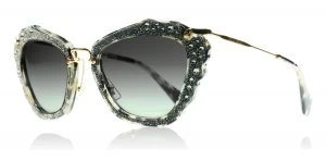 Miu Miu Noir Sunglasses Crystal / Grey DHE0A7 55mm