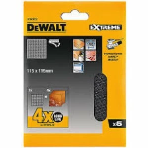 DEWALT Extreme 4X Life Mesh 115mm x 115mm Sanding Sheets 120g Pack of 5