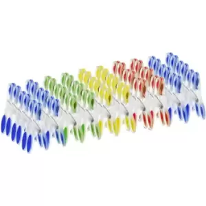20/60/120 Clothes Pegs Multicolour Weather Resistant Strong Rustproof Spring Soft Grip Household Drying Plastic 60er Set (de) - Monzana