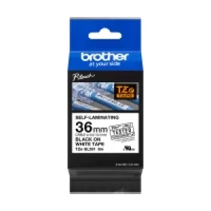 Brother TZE-SL261 P-touch Black On White Self-Laminating Labelling Tape 36mm x 8m (Original)