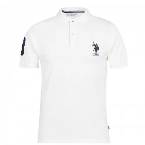 US Polo Assn Logo Polo Shirt - White