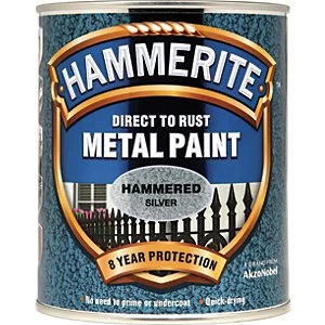 Hammerite Metal Paint - Hammered Silver 750ml