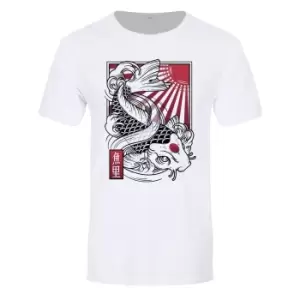 Unorthodox Collective Mens Sakana T-Shirt (M) (White/Black/Red)